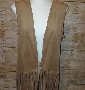 Live A Little faux suede vest